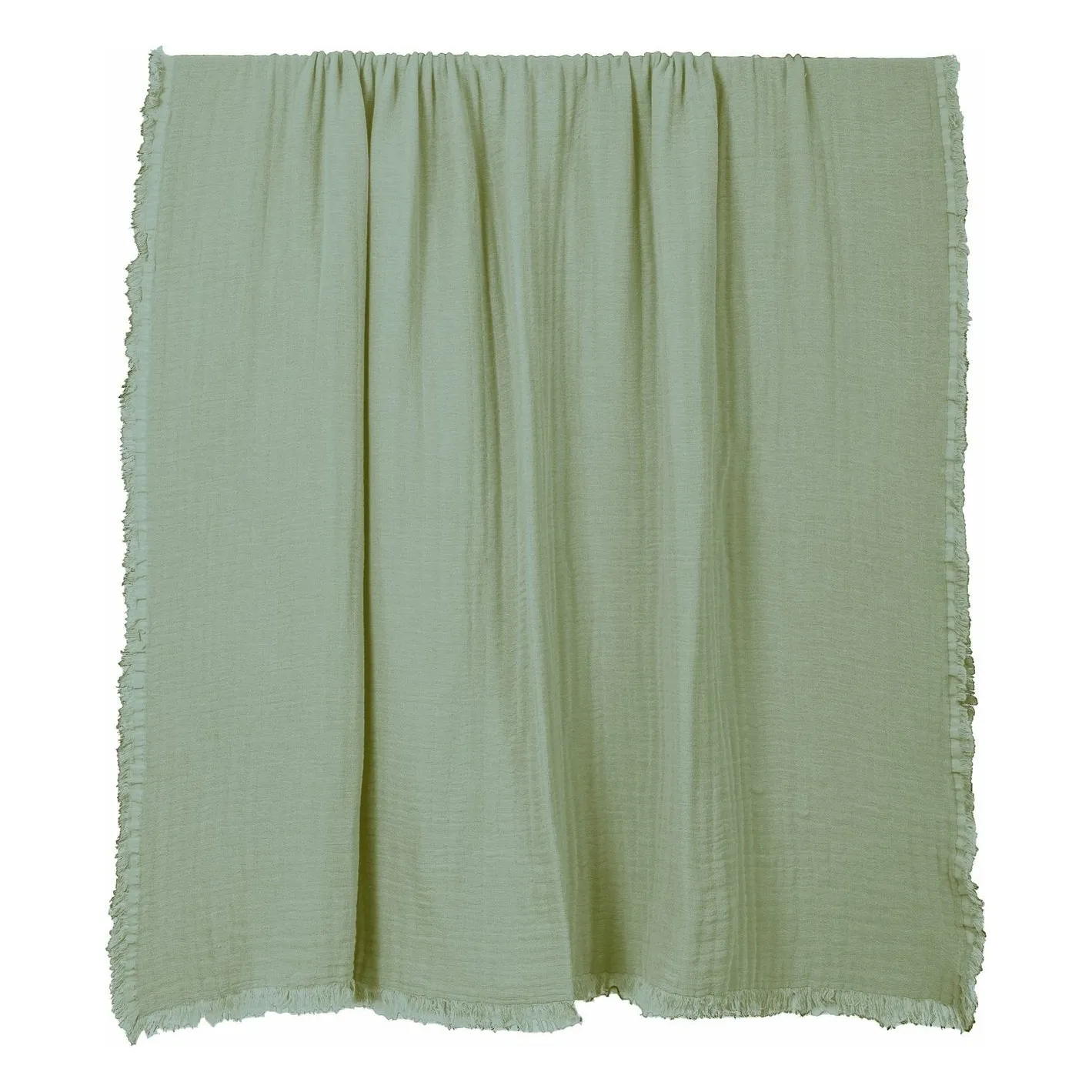 Haomy Almond Green Vanly Cotton Voile Blanket