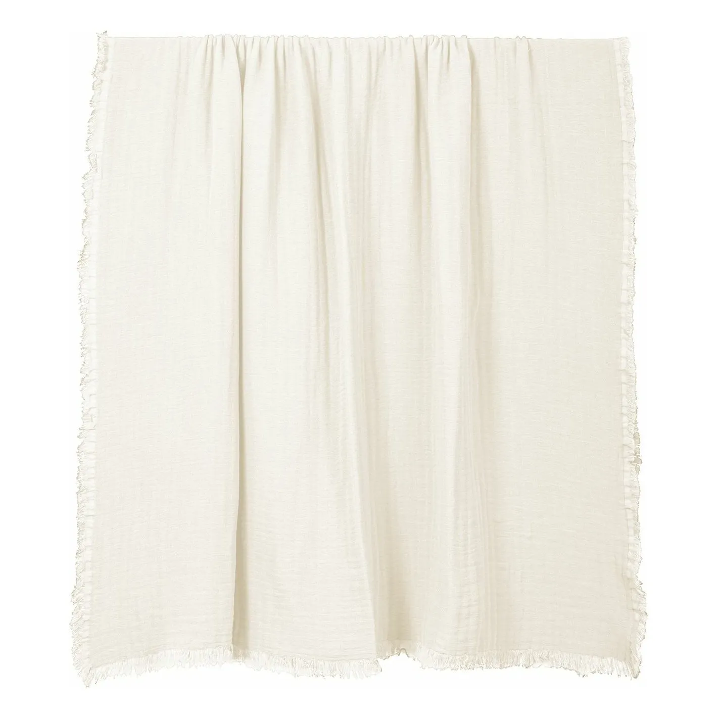 Haomy Ivory Vanly Cotton Voile Bedspread