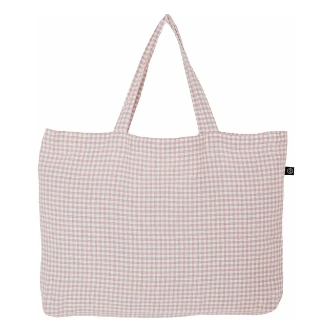 Cabas vichy Piana II | Rose poudré