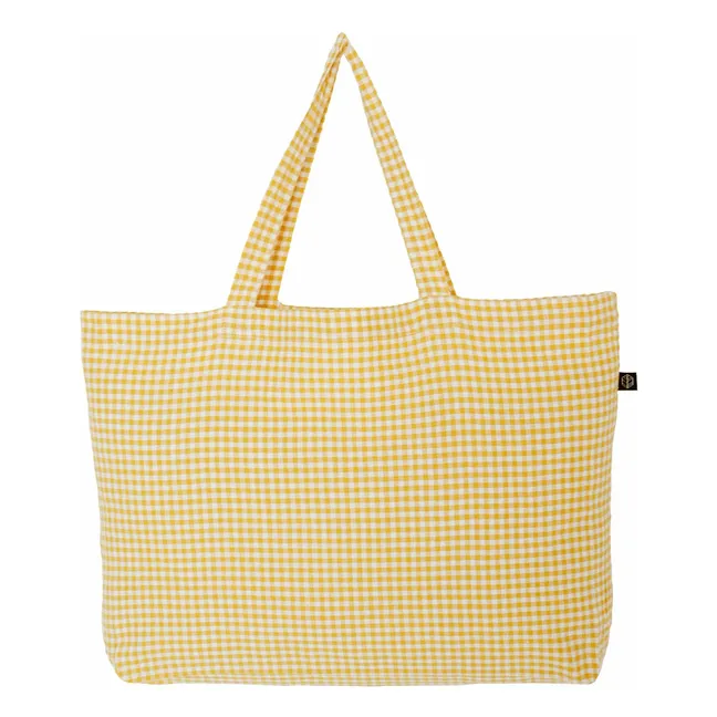 Cabas vichy Piana II | Jaune Paille