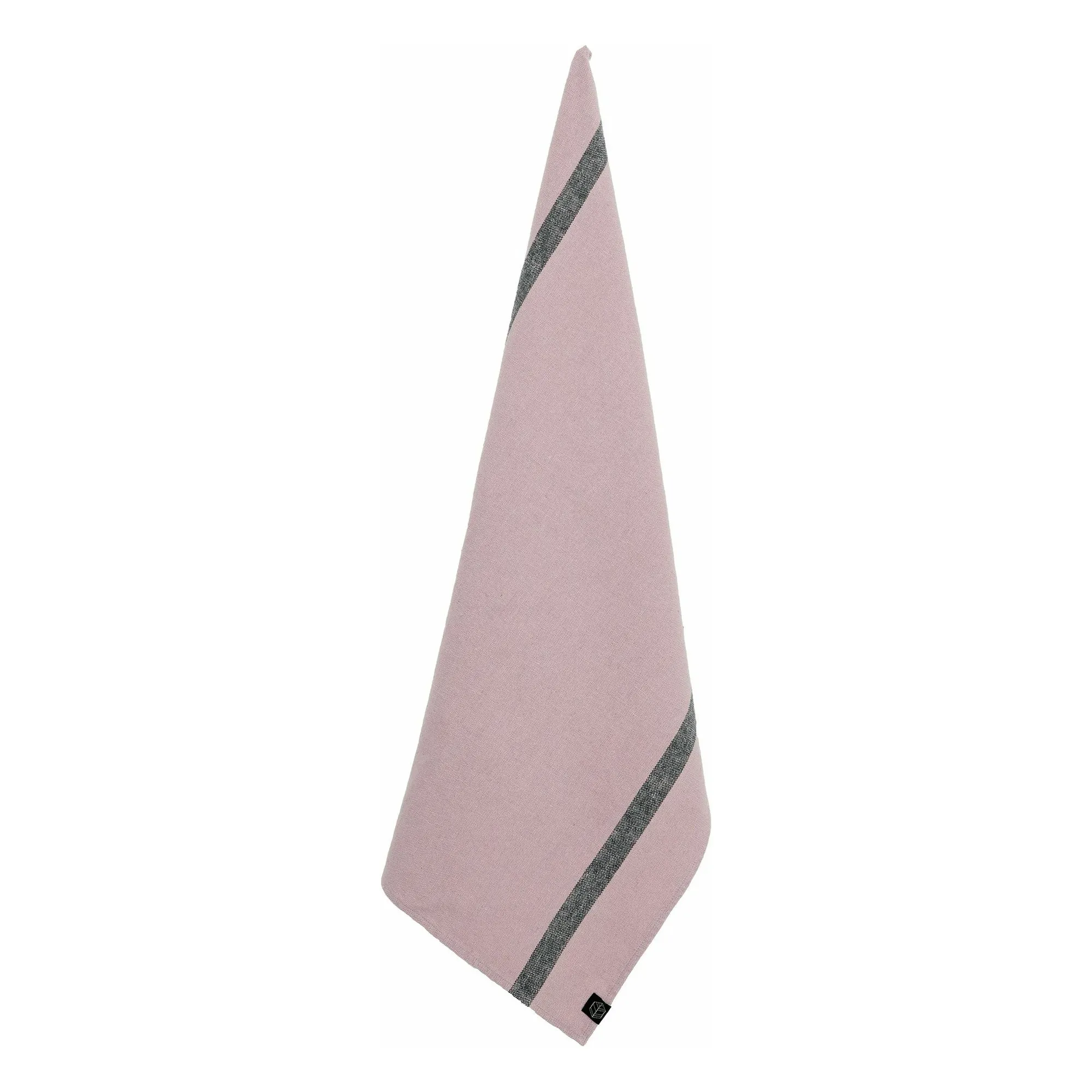 Haomy Powder Pink Como Linen Blend Tea Towel