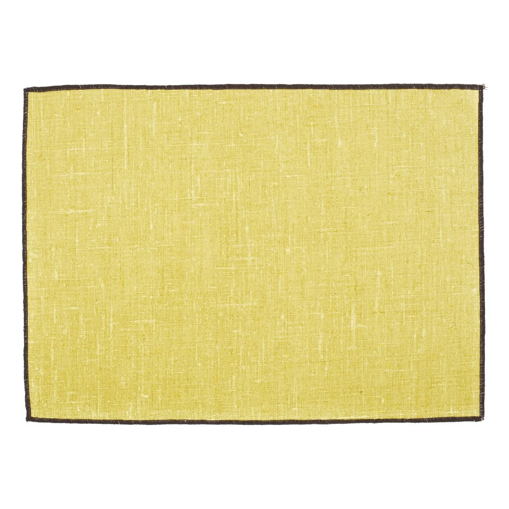 Haomy Straw Yellow Borgo Placemat In Coated Linen