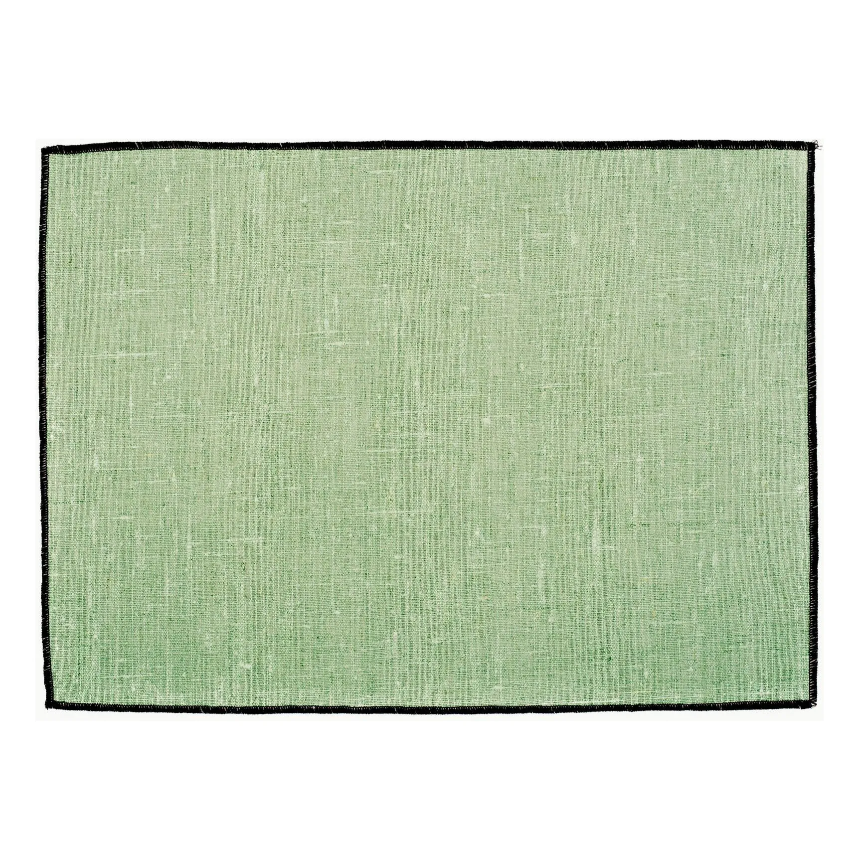 Haomy Almond Green Borgo Placemat In Coated Linen