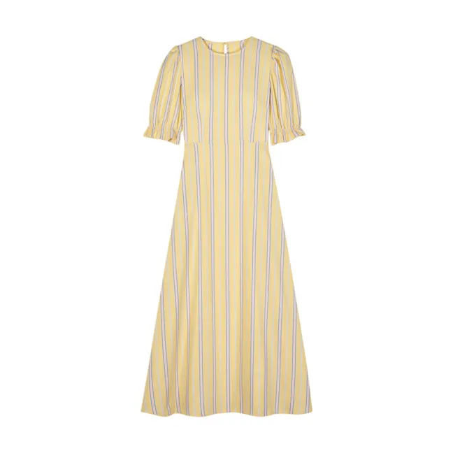 Rhea Stripes Dress | Yellow