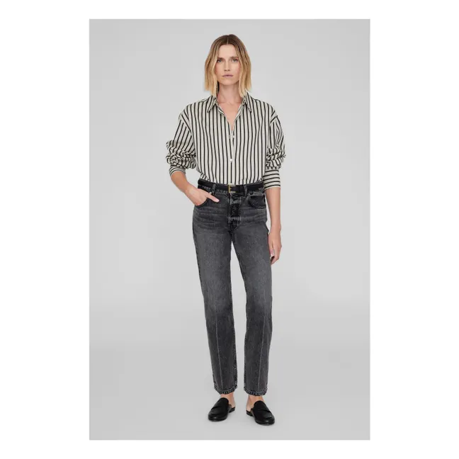 Corrine Mules Piel repujada | Negro
