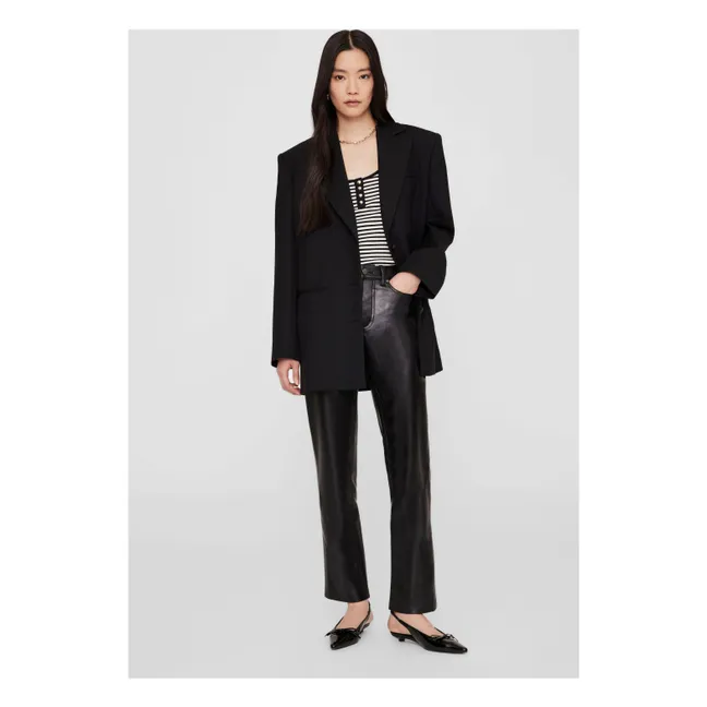 Maglietta Alessia Stripes | Nero