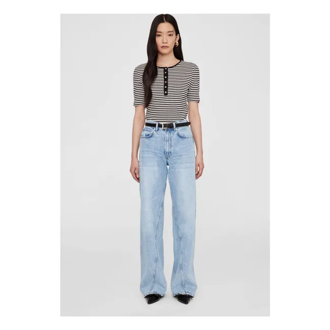 T-shirt Alessia Rayures | Noir