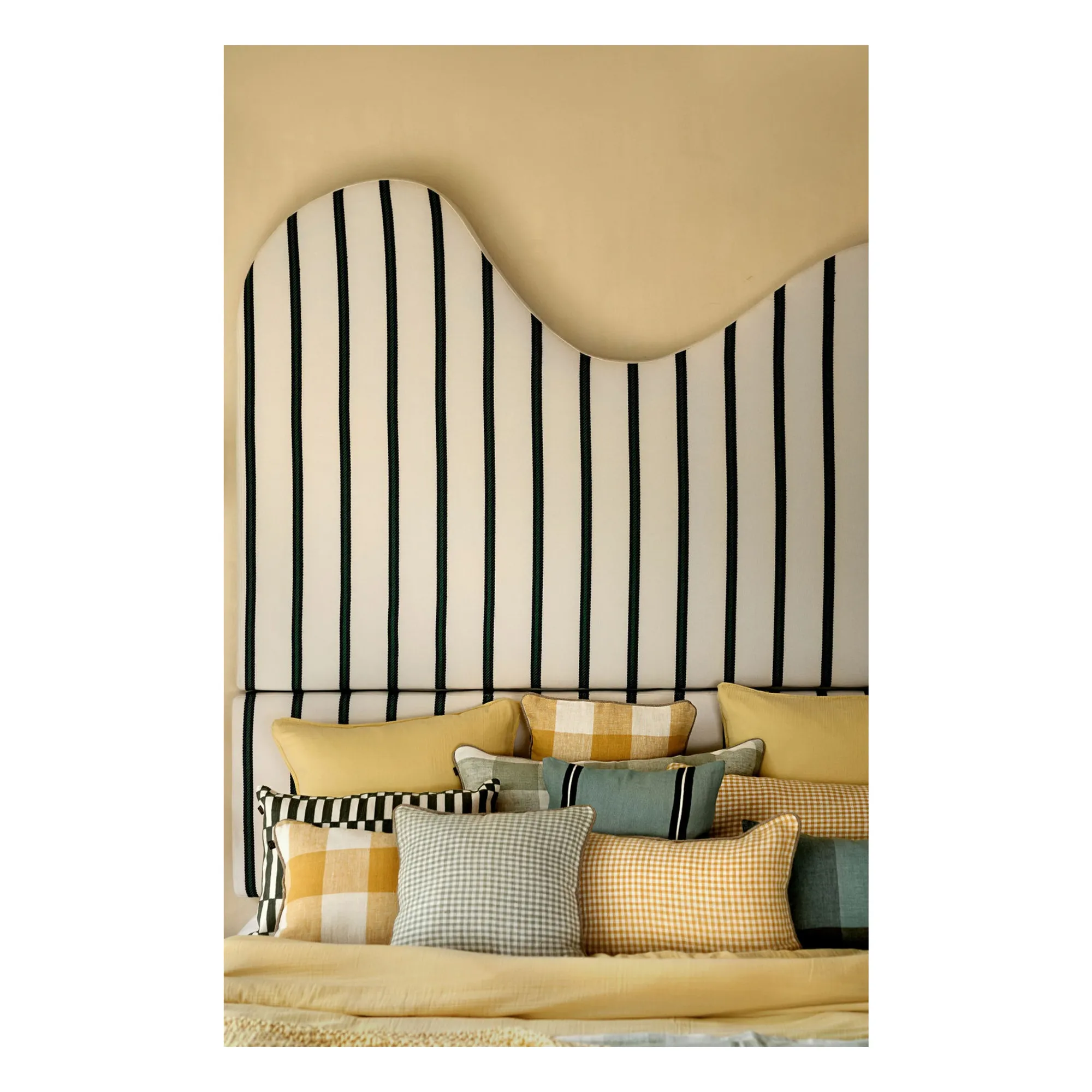 Housse de couette Dili en voile de coton | Jaune Paille- Image produit n°2