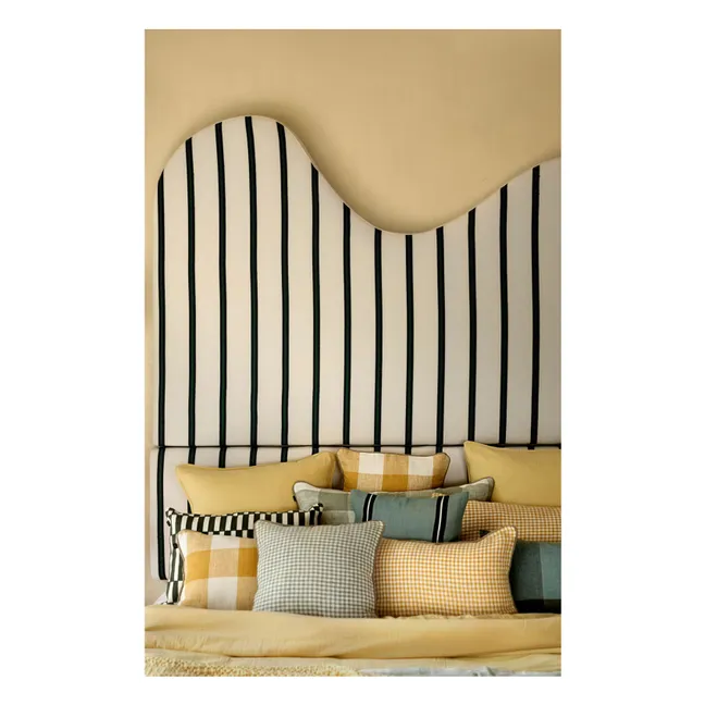 Funda de almohada Dili de gasa de algodón | Amarillo Paja