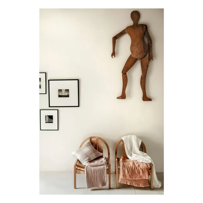 Couvre-lit en voile de coton Vanly | Ivoire