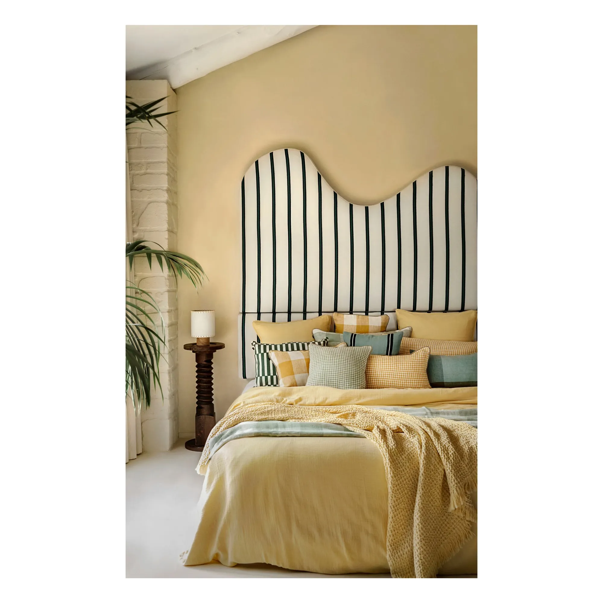 Housse de couette Dili en voile de coton | Jaune Paille- Image produit n°1