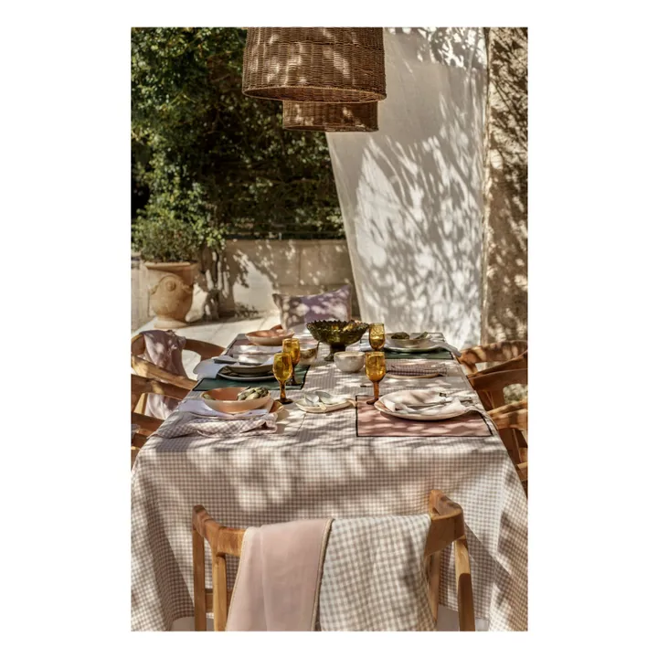 Serviette de table vichy Piana II | Lin- Image produit n°1