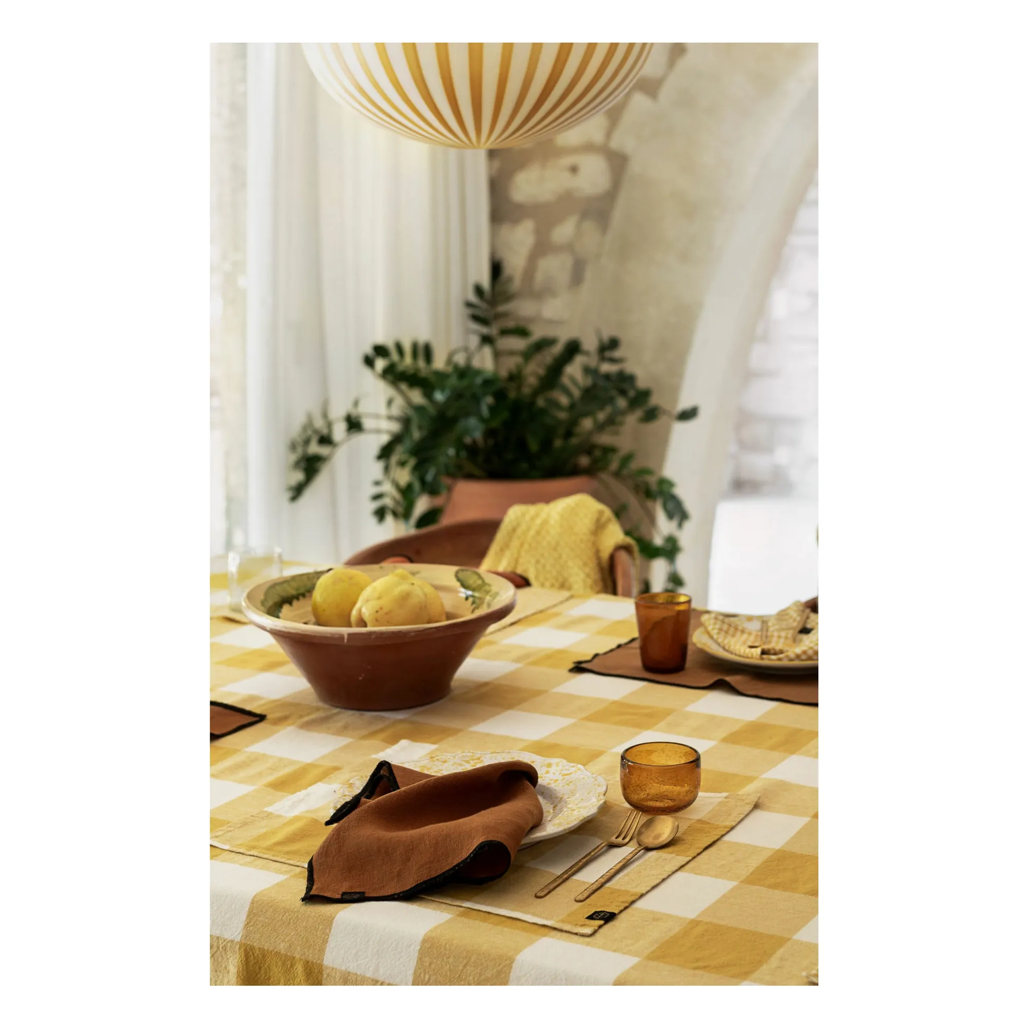 Nappe en métis Palma II | Jaune Paille- Image produit n°3