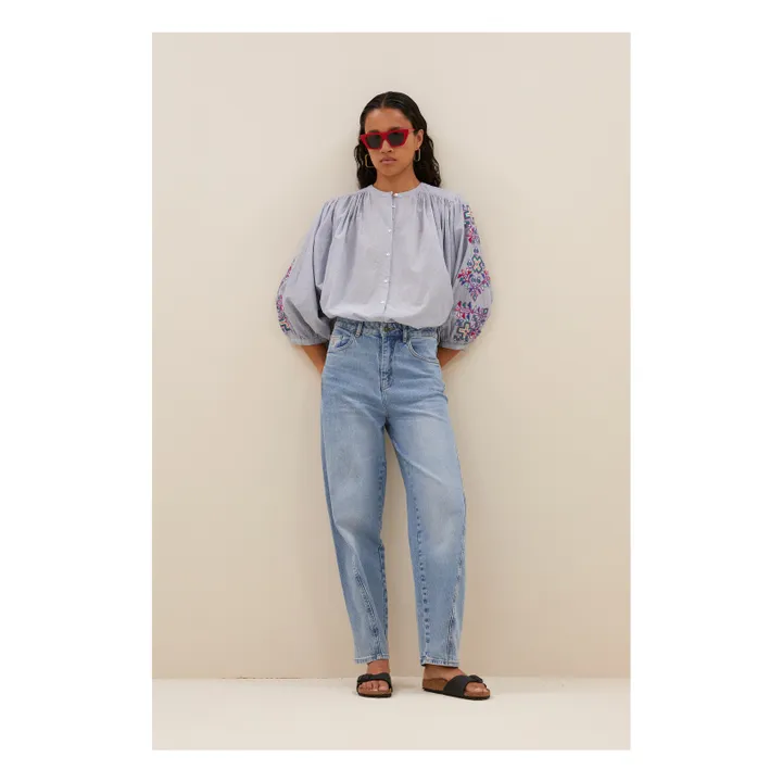 Blouse Becky Rayures | Gris- Image produit n°2