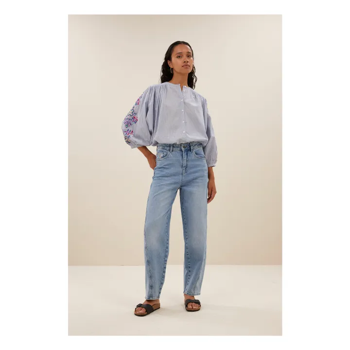 Blouse Becky Rayures | Gris- Image produit n°1