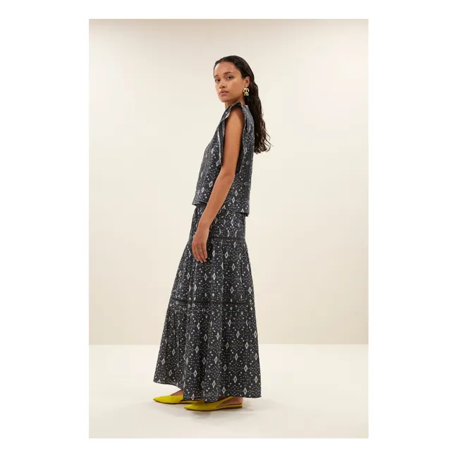 Xena Ikat Bluse | Nachtblau