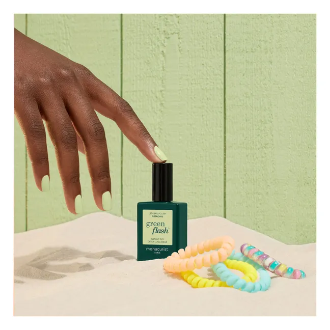 Green Flash Semi-Permanent Nail Polish - 15ml | Pistachio