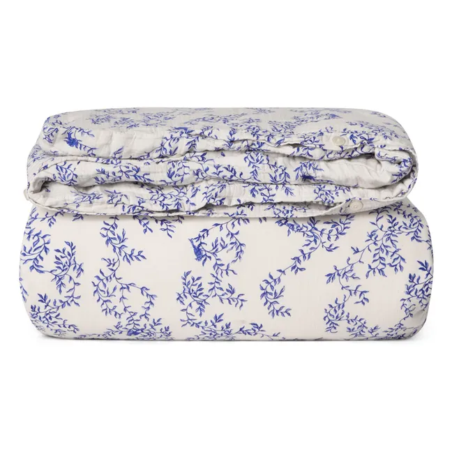 Comforter cover Jardim in cotton muslin | Cobalt