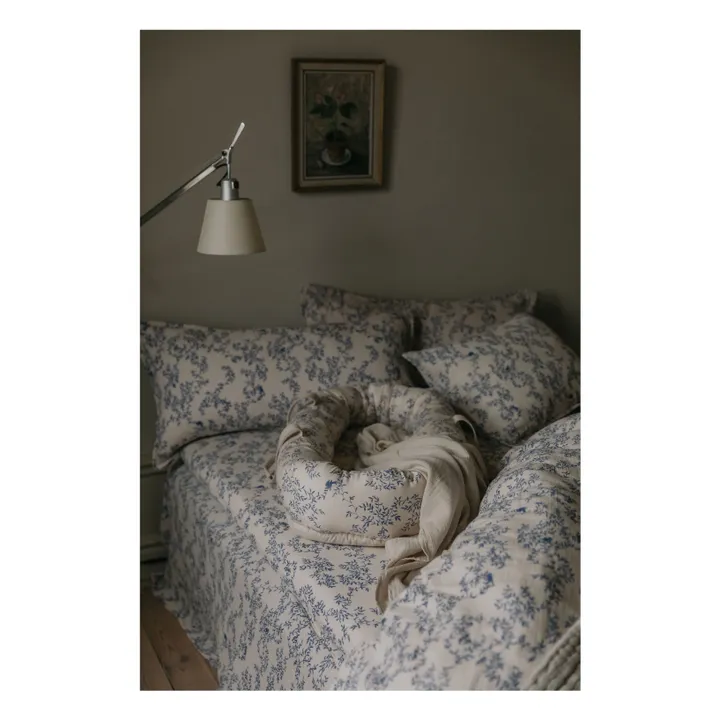 Taie d'oreiller Jardim en mousseline de coton | Cobalt- Image produit n°4