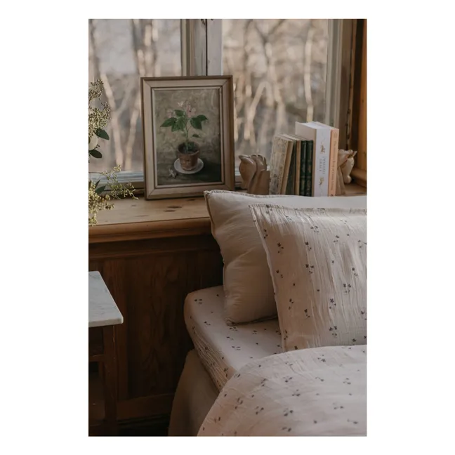 Taie d'oreiller Viola en mousseline de coton