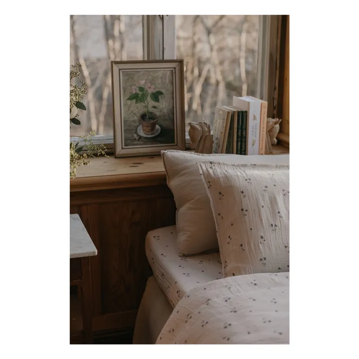 Taie d'oreiller Viola en mousseline de coton- Image produit n°3