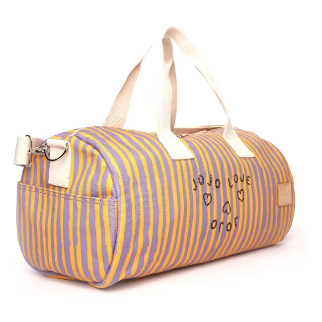 Borsa da weekend a righe | Arancione