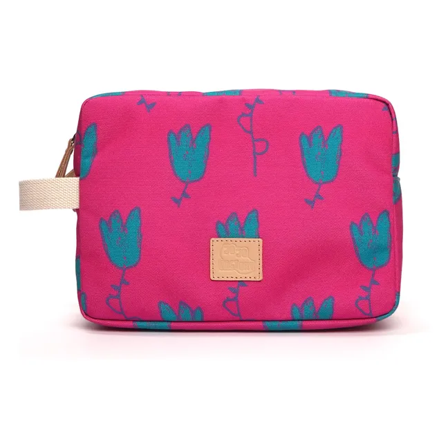 Kosmetiktasche Tulpe | Fuchsie