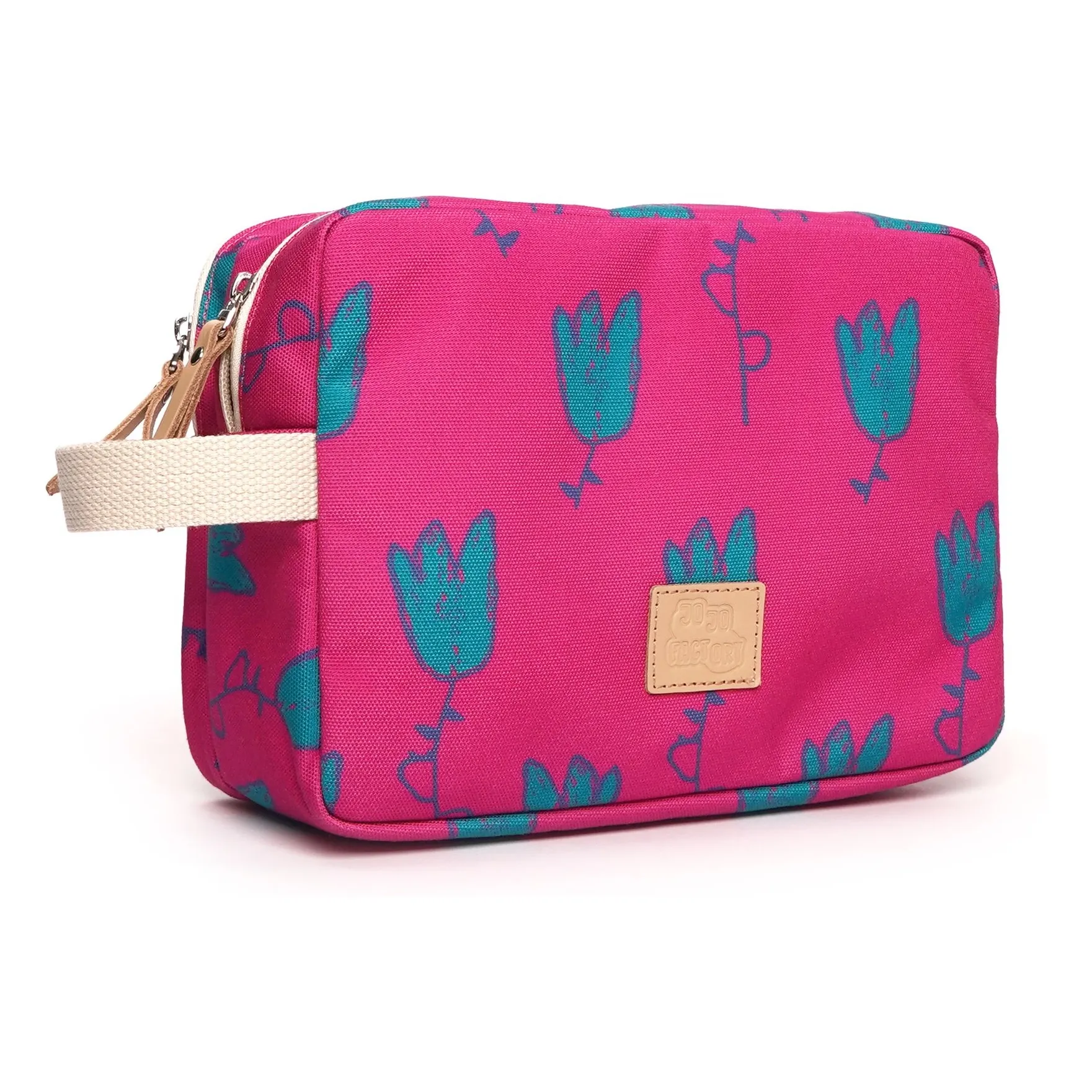 Jojo Factory Fuchsia Tulip Toilet Bag