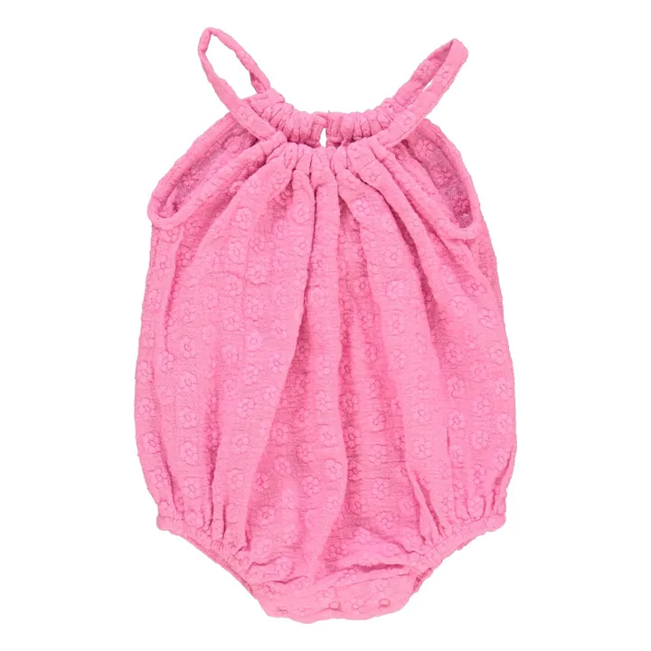 Barboteuse à Bretelles Eva | Rose fuschia- Image produit n°0