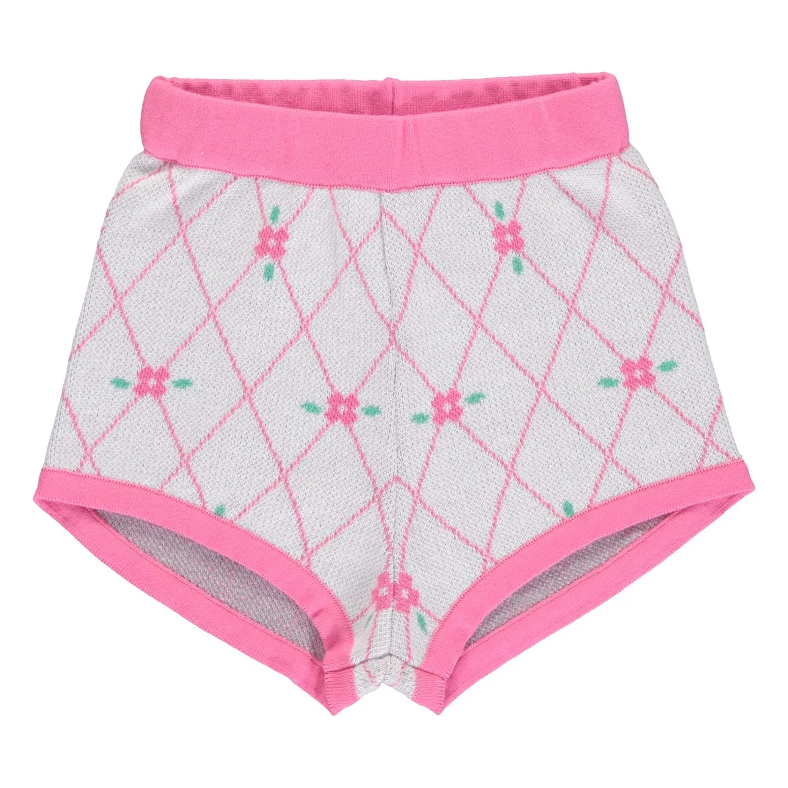 Bebe Organic Fuchsia Organic Cotton Flower Shorts