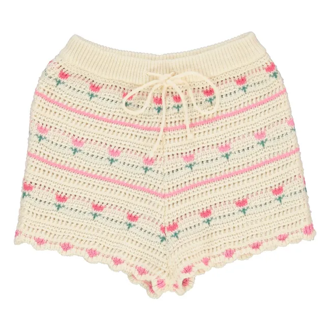 Short Crochet Tulipes Coton Bio | Beige