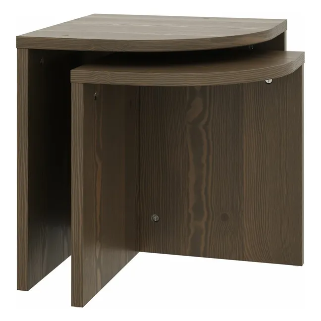 Tavolini Combine - Set di 2 | Marrone scuro