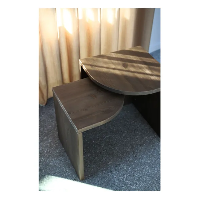 Tavolini Combine - Set di 2 | Marrone scuro