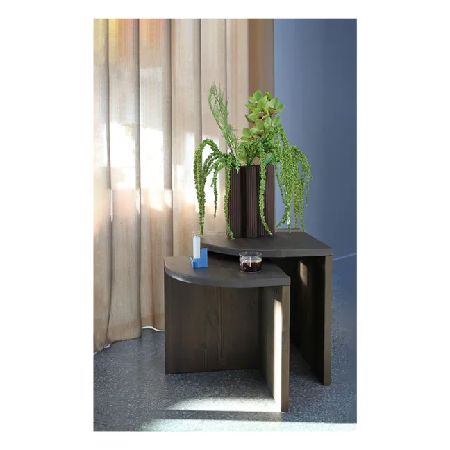 Tavolini Combine - Set di 2 | Marrone scuro