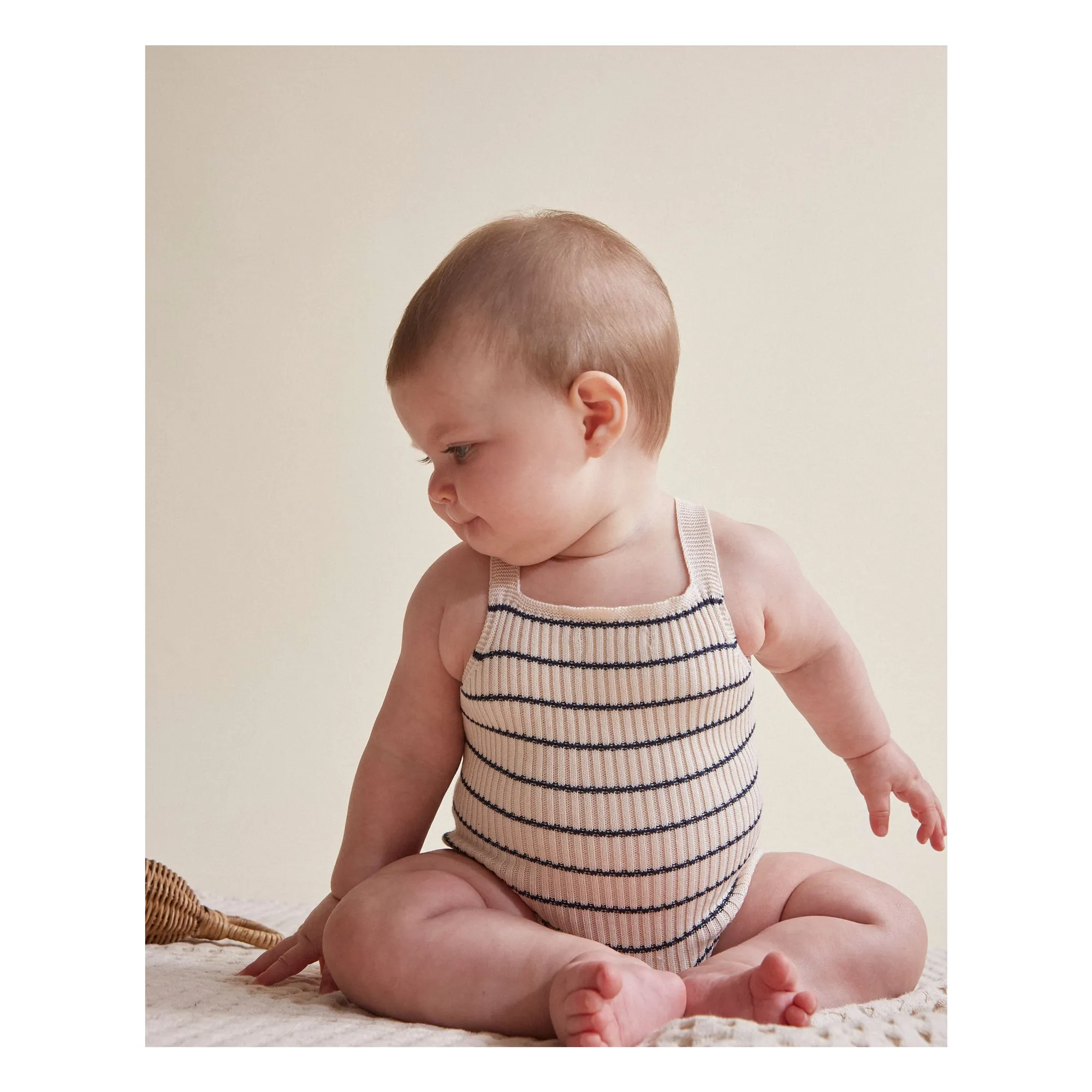 Búho - Barboteuse Bébé - Coton Bio - 3 mois - Ecru