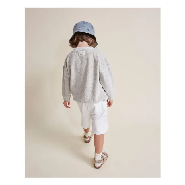 Sweatshirt Terry Botonato | Grau Meliert