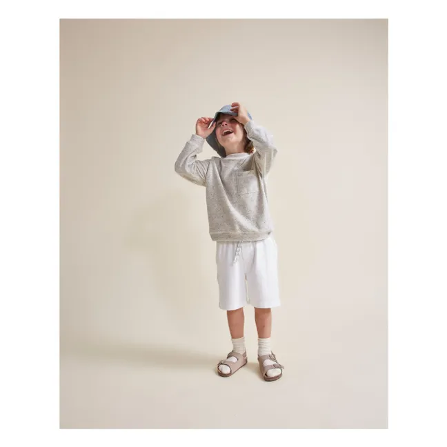 Sweatshirt Terry Botonato | Grau Meliert