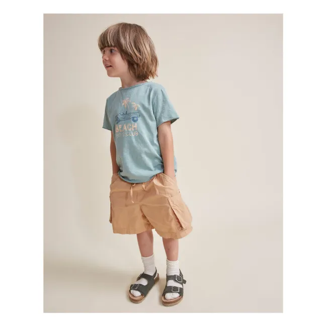 Bermudas de popelina de algodón orgánico | Camel