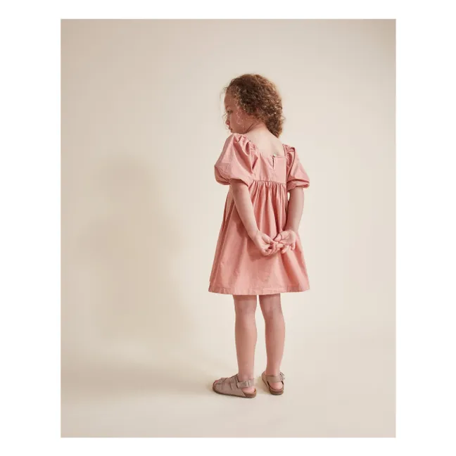 Robe Popeline Coton Bio | Vieux Rose