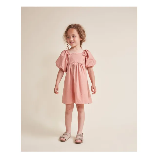 Robe Popeline Coton Bio | Vieux Rose