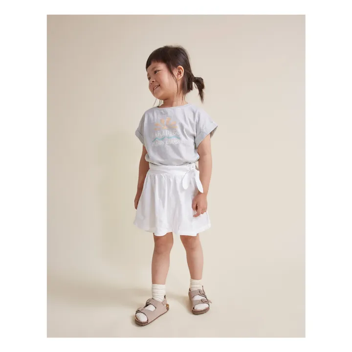 Jupe Short Unie Lin | Blanc- Image produit n°1