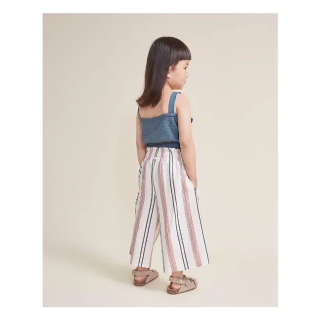 Pantaloni a righe etnici | Ecru