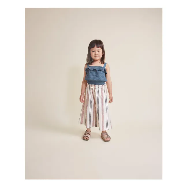 Pantaloni a righe etnici | Ecru