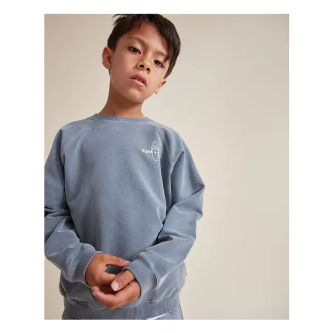 Sweat Surf Coton Bio | Bleu gris