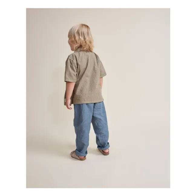 Camisa de rayas | Verde Kaki