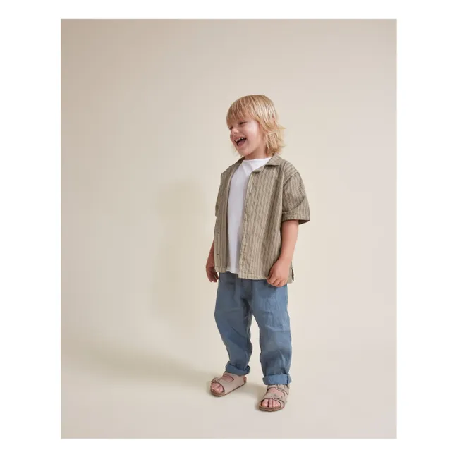 Camicia a righe | Verde militare