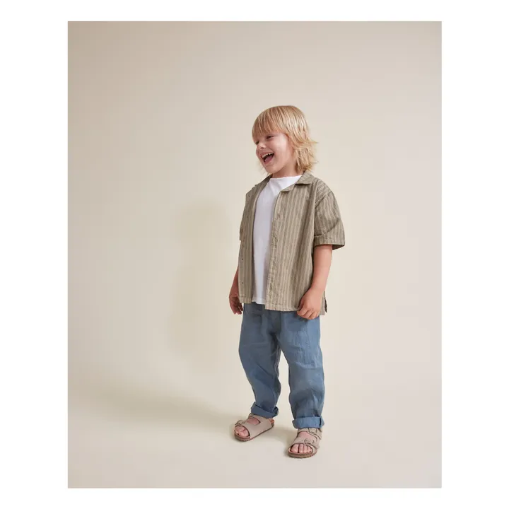 Chemise Rayures | Vert kaki- Image produit n°1