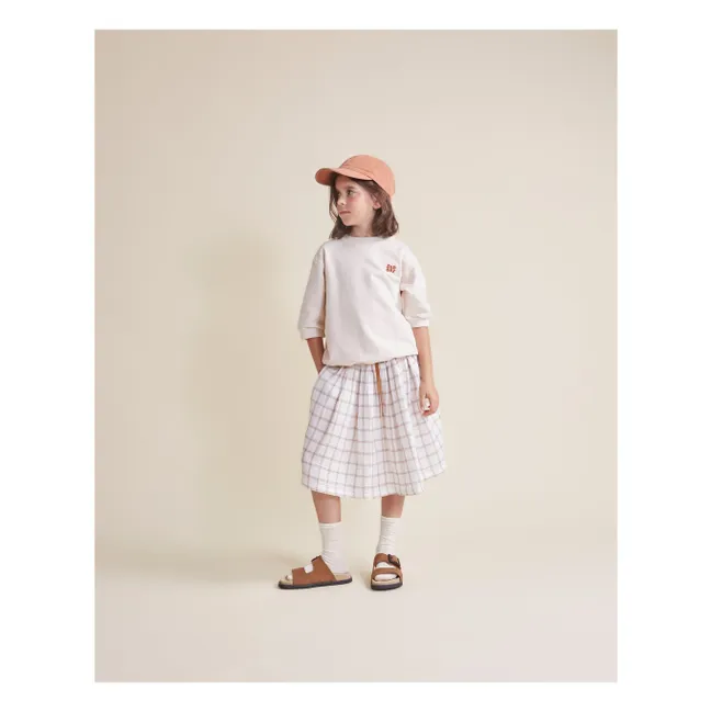 Organic cotton short-sleeve sweatshirt | Ivory