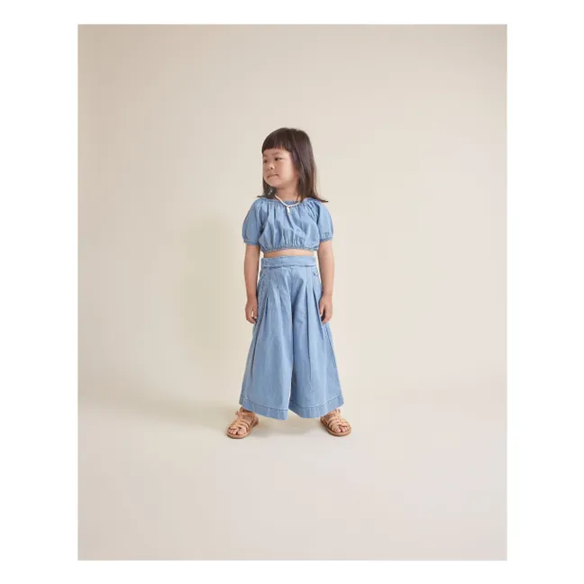 Camicetta corta in denim | Denim
