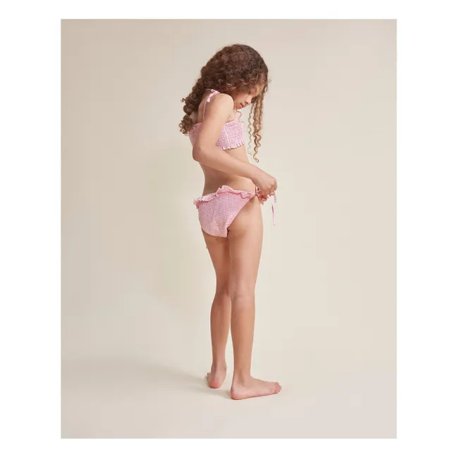 Maillot de Bain 2 pièces Gingham | Rouge vermillon